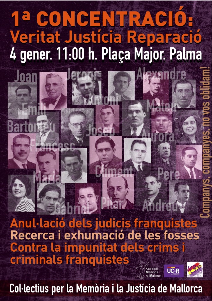 Cartel Concentración en Palma de Mallorca