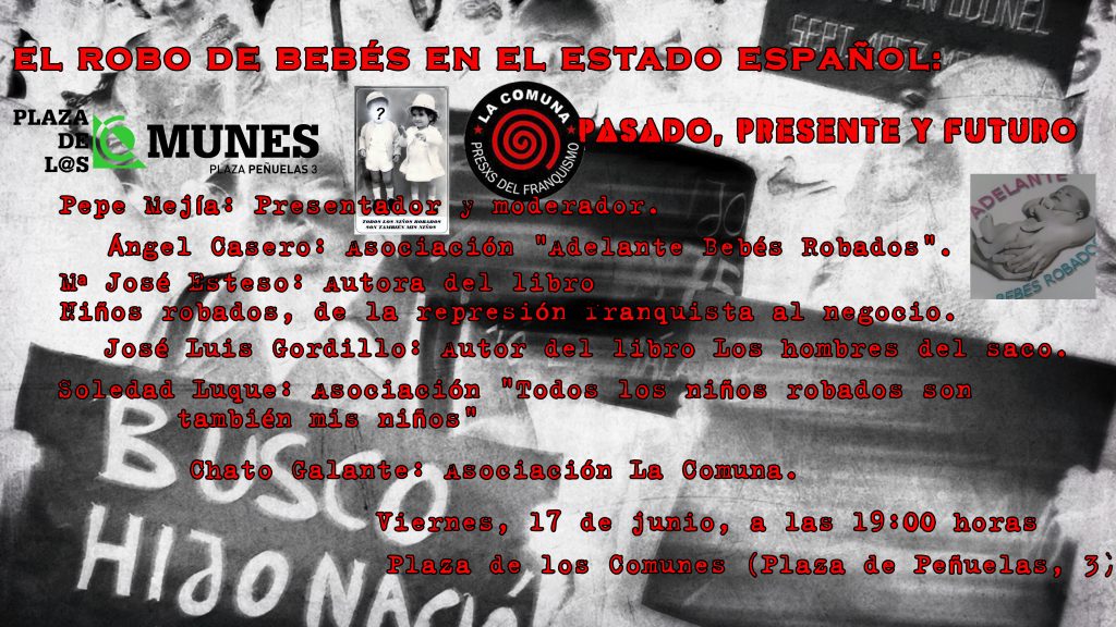 Cartel Convocatoria 17 junio acto bebés robados