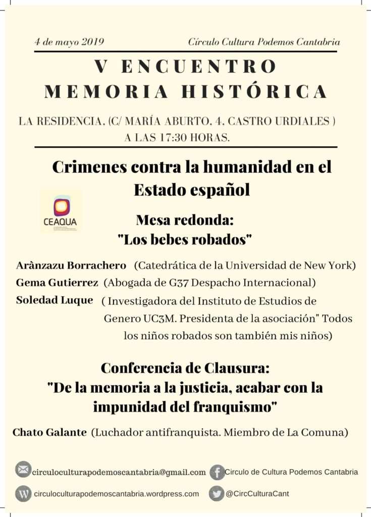 CeAqua participa en las V Jornadas de Memoria Histórica de Castro Urdiales que se celebran el 4 de junio 